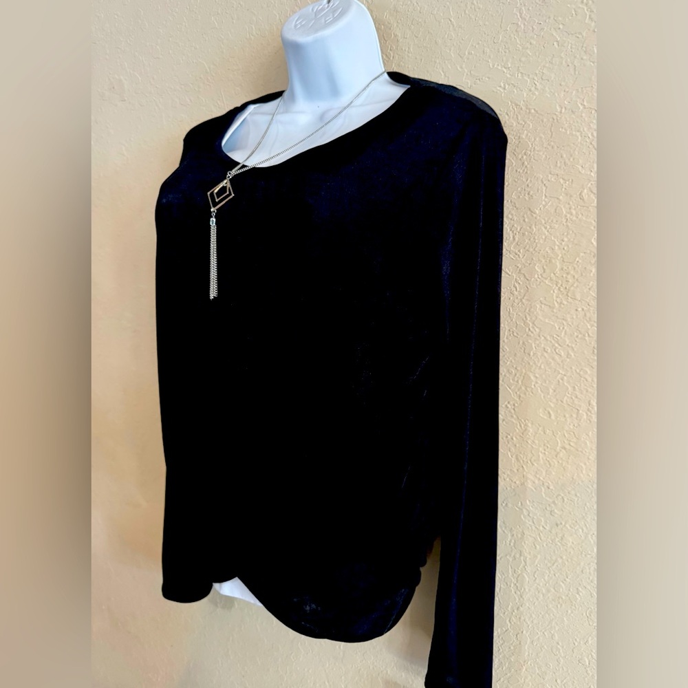 NWT BCX Elegant Black Long Sleeve Top